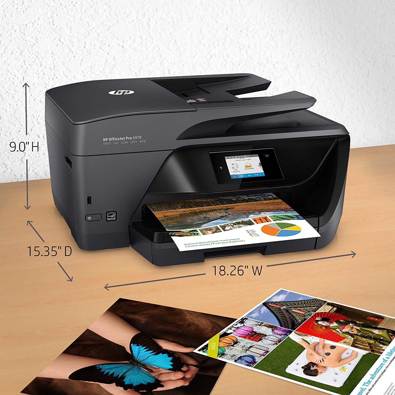HP OfficeJet Pro 6978 All-in-One Wireless Printer with Mobile Printing, HP Instant Ink &  Dash Replenishment Ready (T0F29A) (Renewed) - Image 3